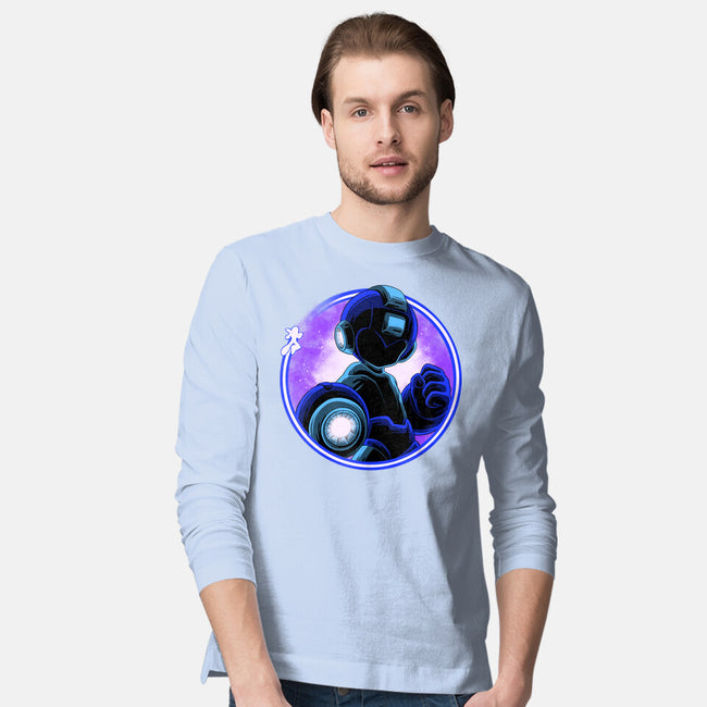 Blue Metal Hero-Mens-Long Sleeved-Tee-rmatix