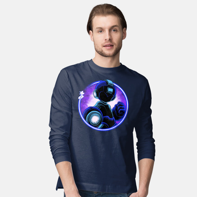 Blue Metal Hero-Mens-Long Sleeved-Tee-rmatix