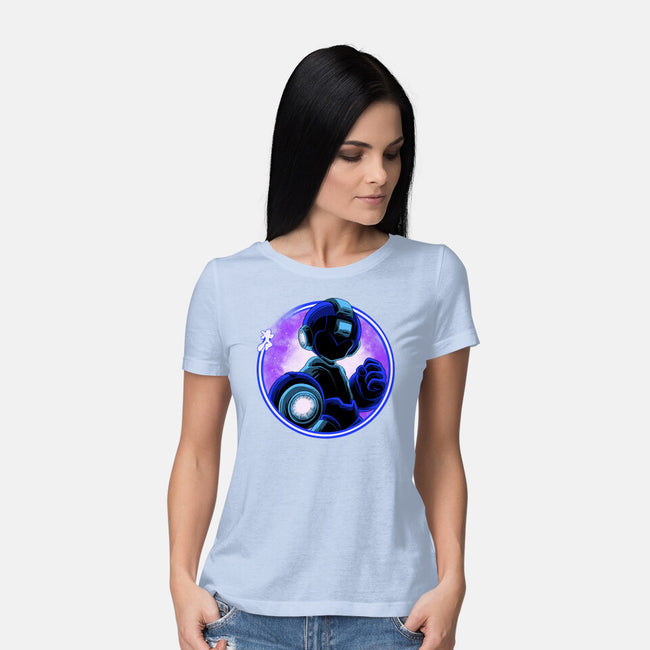 Blue Metal Hero-Womens-Basic-Tee-rmatix