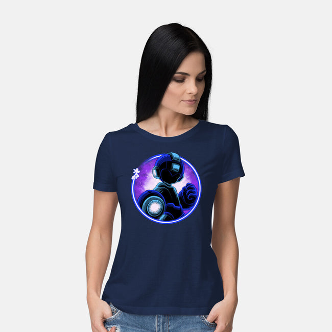 Blue Metal Hero-Womens-Basic-Tee-rmatix