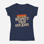 Respect Your Gen Xers-Womens-V-Neck-Tee-Boggs Nicolas