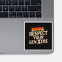 Respect Your Gen Xers-None-Glossy-Sticker-Boggs Nicolas