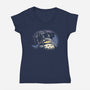 Rainy Day Guardian-Womens-V-Neck-Tee-Popnotic