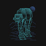 Neon Line-Art Armored Walker-Womens-V-Neck-Tee-Astrobot Invention
