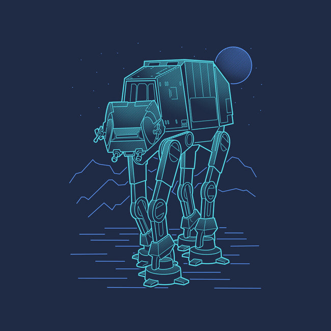 Neon Line-Art Armored Walker-Unisex-Crew Neck-Sweatshirt-Astrobot Invention