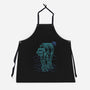 Neon Line-Art Armored Walker-Unisex-Kitchen-Apron-Astrobot Invention
