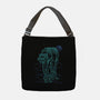 Neon Line-Art Armored Walker-None-Adjustable Tote-Bag-Astrobot Invention