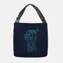 Neon Line-Art Armored Walker-None-Adjustable Tote-Bag-Astrobot Invention
