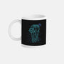 Neon Line-Art Armored Walker-None-Mug-Drinkware-Astrobot Invention