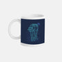 Neon Line-Art Armored Walker-None-Mug-Drinkware-Astrobot Invention