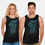 Neon Line-Art Armored Walker-Unisex-Basic-Tank-Astrobot Invention