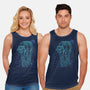 Neon Line-Art Armored Walker-Unisex-Basic-Tank-Astrobot Invention