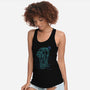 Neon Line-Art Armored Walker-Womens-Racerback-Tank-Astrobot Invention