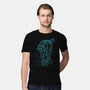Neon Line-Art Armored Walker-Mens-Premium-Tee-Astrobot Invention