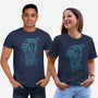 Neon Line-Art Armored Walker-Unisex-Basic-Tee-Astrobot Invention