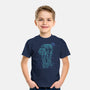 Neon Line-Art Armored Walker-Youth-Basic-Tee-Astrobot Invention
