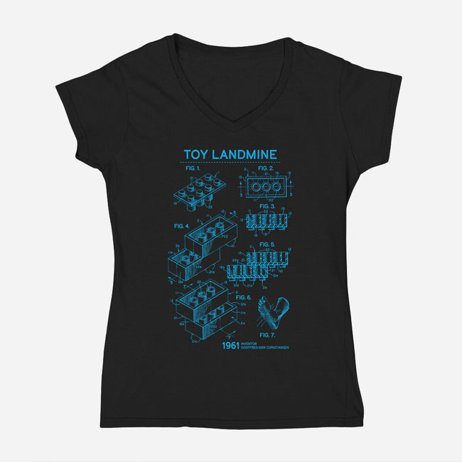 Ultimate Weapon Blueprint-Womens-V-Neck-Tee-rocketman_art