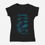 Ultimate Weapon Blueprint-Womens-V-Neck-Tee-rocketman_art