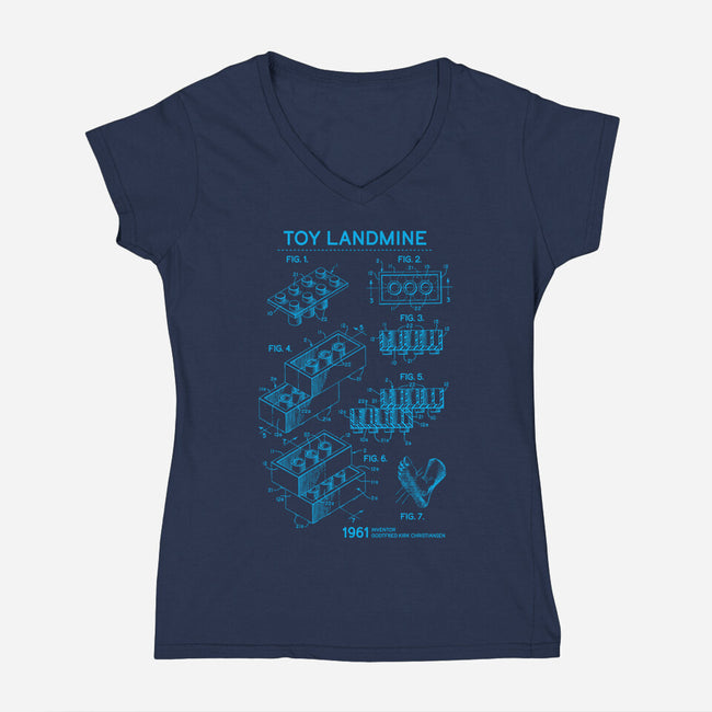 Ultimate Weapon Blueprint-Womens-V-Neck-Tee-rocketman_art