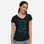 Ultimate Weapon Blueprint-Womens-V-Neck-Tee-rocketman_art
