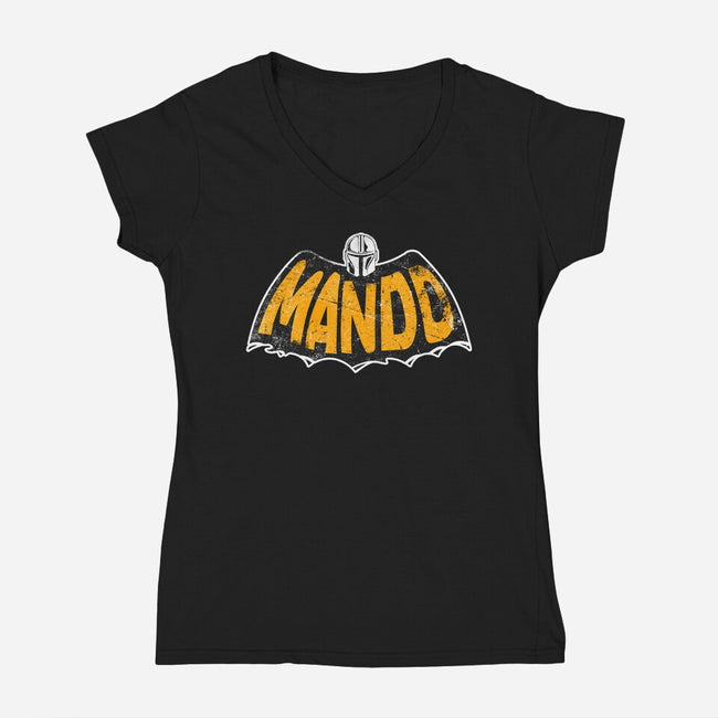 Mando Logo-Womens-V-Neck-Tee-Eoli Studio
