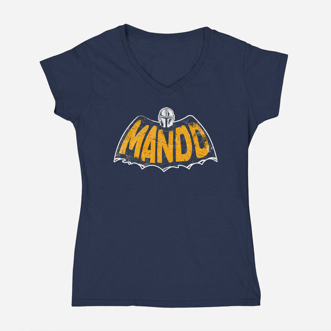 Mando Logo-Womens-V-Neck-Tee-Eoli Studio