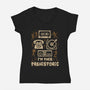 I Am This Prehistoric-Womens-V-Neck-Tee-Tronyx79