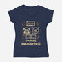 I Am This Prehistoric-Womens-V-Neck-Tee-Tronyx79