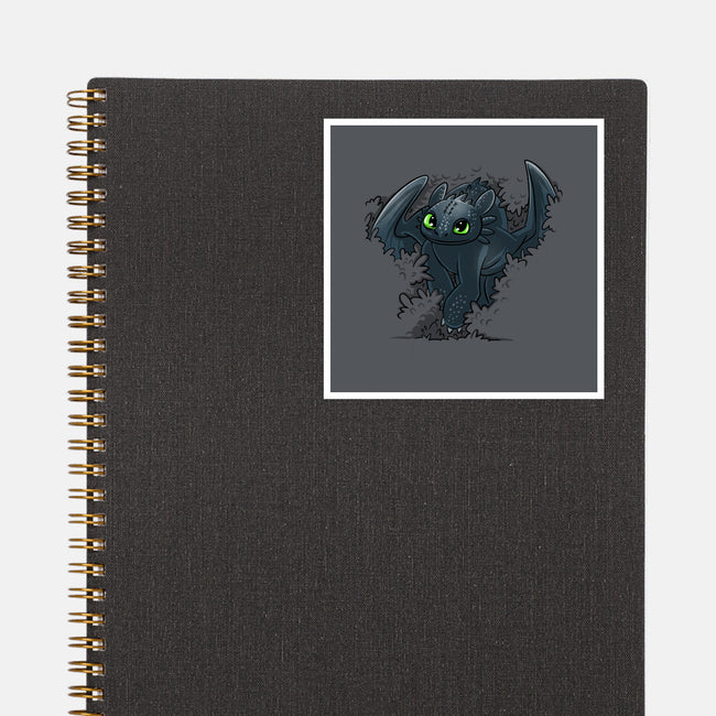 Dragon In The Bushes-None-Glossy-Sticker-zascanauta