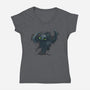 Dragon In The Bushes-Womens-V-Neck-Tee-zascanauta