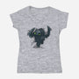 Dragon In The Bushes-Womens-V-Neck-Tee-zascanauta