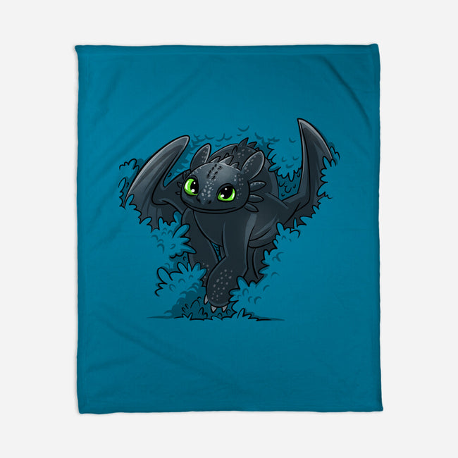 Dragon In The Bushes-None-Fleece-Blanket-zascanauta