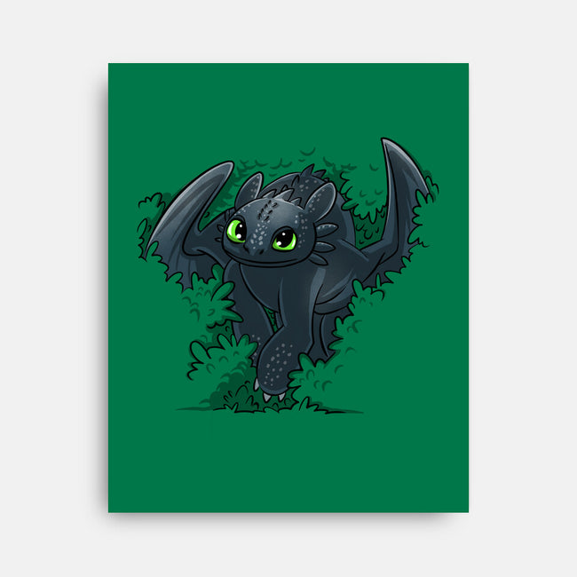 Dragon In The Bushes-None-Stretched-Canvas-zascanauta