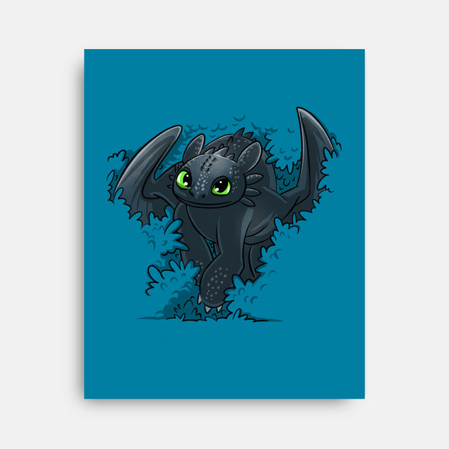 Dragon In The Bushes-None-Stretched-Canvas-zascanauta