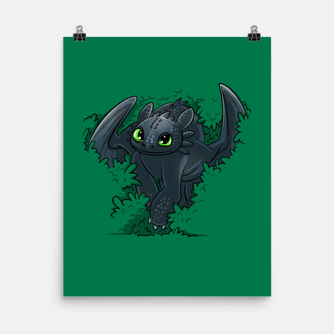 Dragon In The Bushes-None-Matte-Poster-zascanauta