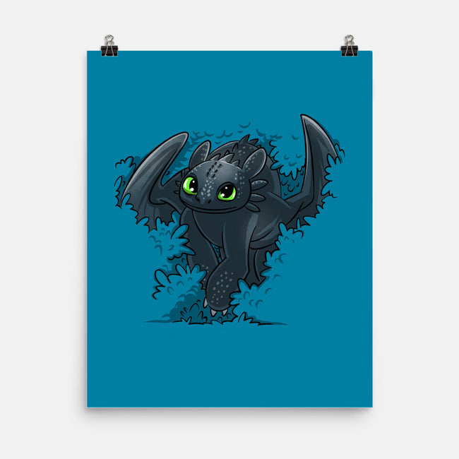 Dragon In The Bushes-None-Matte-Poster-zascanauta