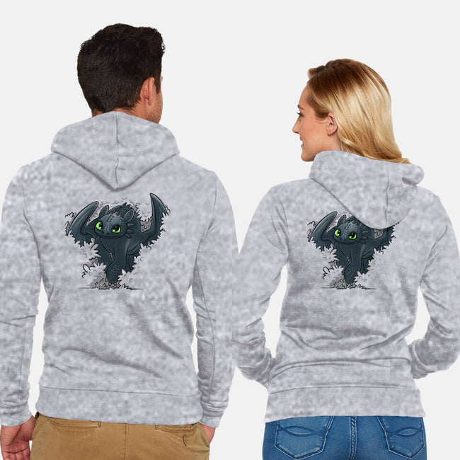 Dragon In The Bushes-Unisex-Zip-Up-Sweatshirt-zascanauta