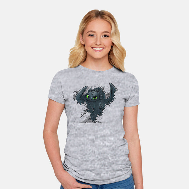 Dragon In The Bushes-Womens-Fitted-Tee-zascanauta
