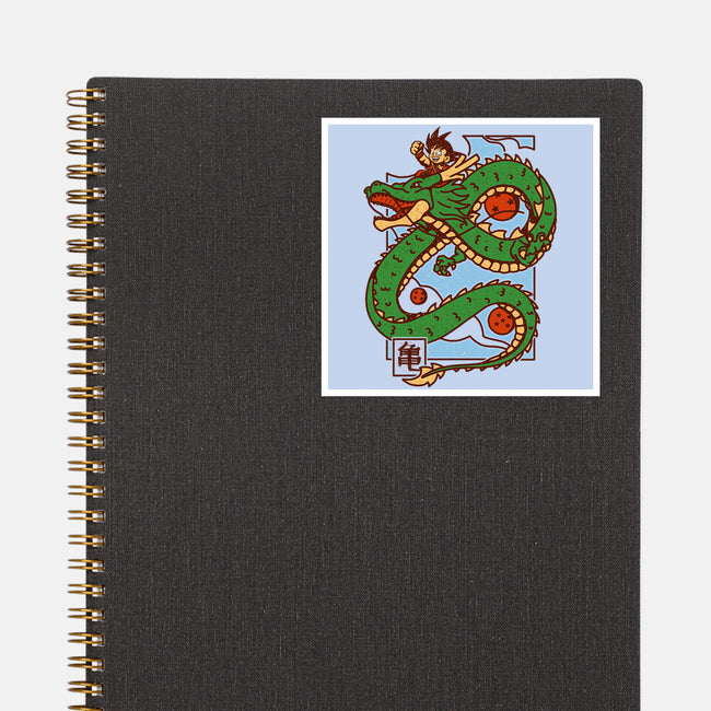 The Kid And The Dragon-None-Glossy-Sticker-sebasebi
