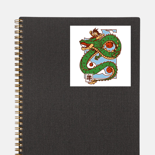 The Kid And The Dragon-None-Glossy-Sticker-sebasebi