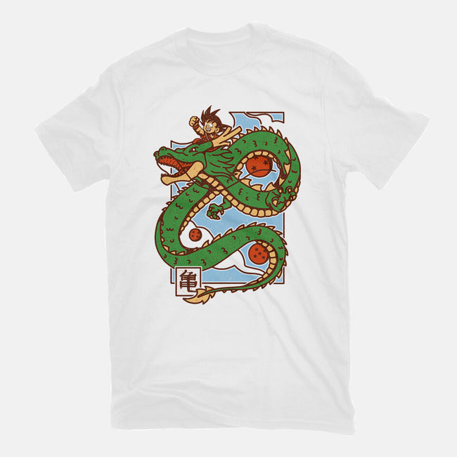The Kid And The Dragon-Womens-Fitted-Tee-sebasebi