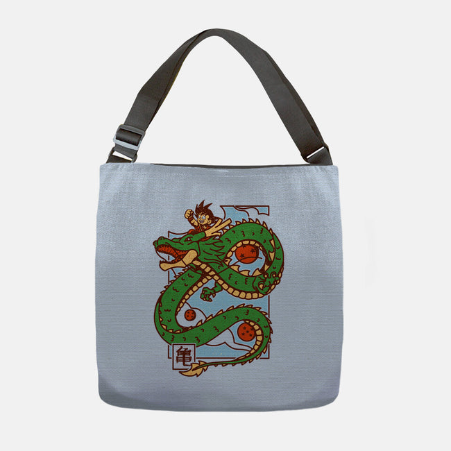 The Kid And The Dragon-None-Adjustable Tote-Bag-sebasebi
