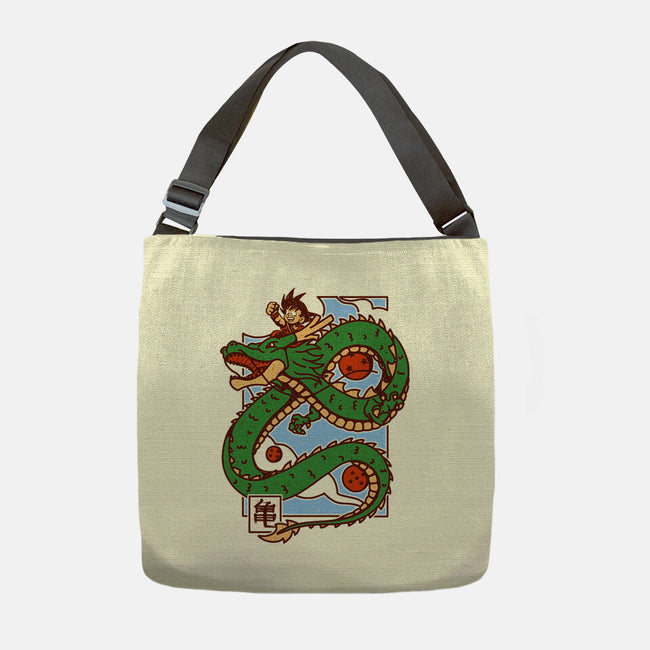 The Kid And The Dragon-None-Adjustable Tote-Bag-sebasebi