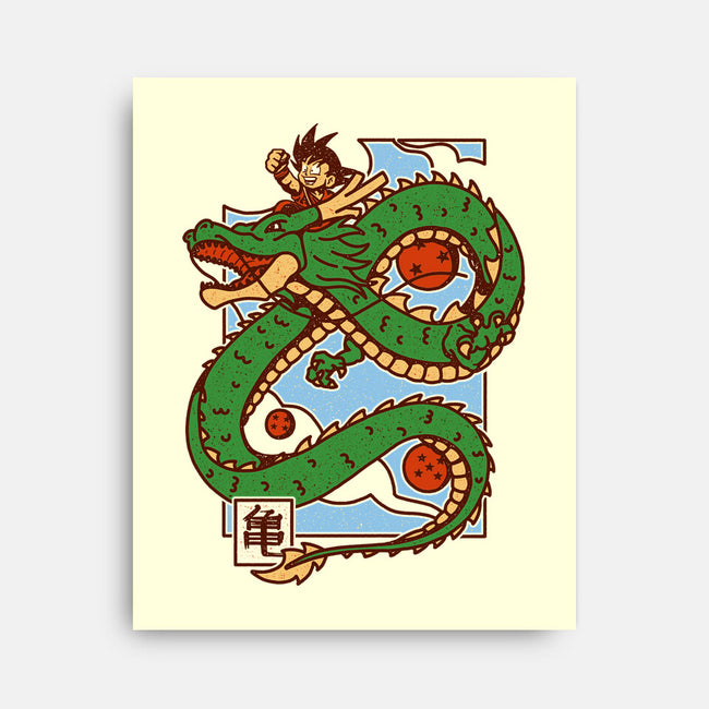 The Kid And The Dragon-None-Stretched-Canvas-sebasebi
