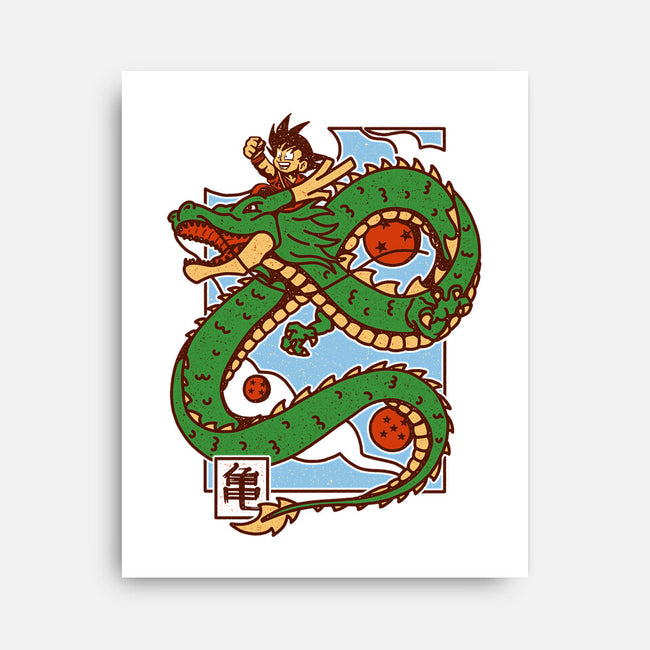 The Kid And The Dragon-None-Stretched-Canvas-sebasebi