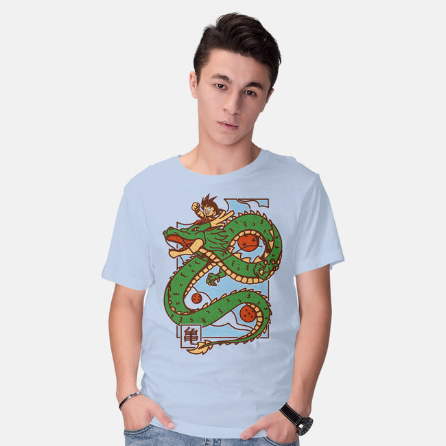 The Kid And The Dragon-Mens-Basic-Tee-sebasebi