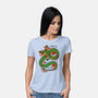 The Kid And The Dragon-Womens-Basic-Tee-sebasebi