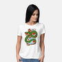 The Kid And The Dragon-Womens-Basic-Tee-sebasebi