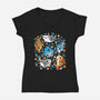 Sharky-Womens-V-Neck-Tee-Vallina84