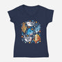 Sharky-Womens-V-Neck-Tee-Vallina84
